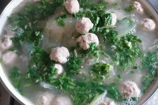 冬瓜鸡肉手打丸子汤的做法图解13