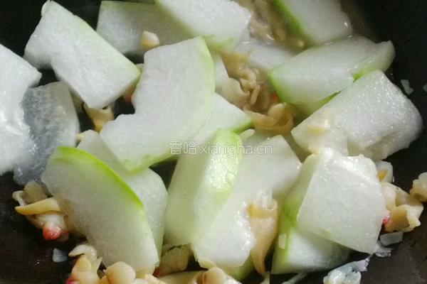 蛏子炒嫩冬瓜的做法图解6