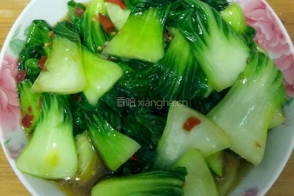 炝炒小白菜的做法图解5