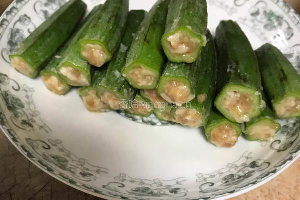 鸡汤酿秋葵的做法图解9