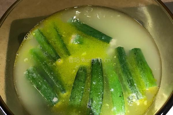 鸡汤酿秋葵的做法图解11