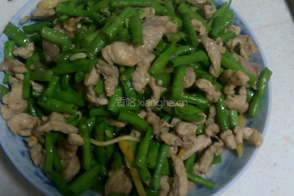 豆角炒肉丝