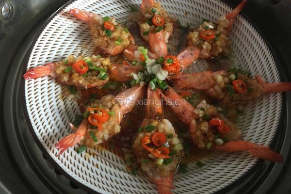 蒜蓉蒸虾的做法图解9