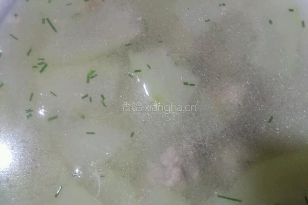 肉丸冬瓜汤的做法图解3