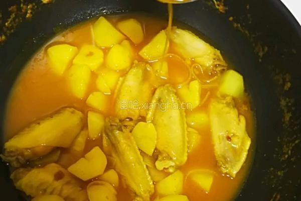 咖喱土豆酿鸡翅的做法图解4