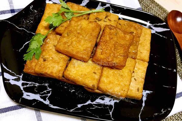 香煎孜然豆腐的做法图解7