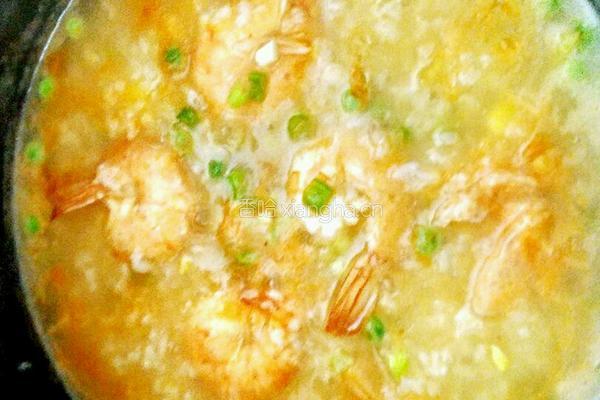 玉米青豆鲜虾粥的做法图解9