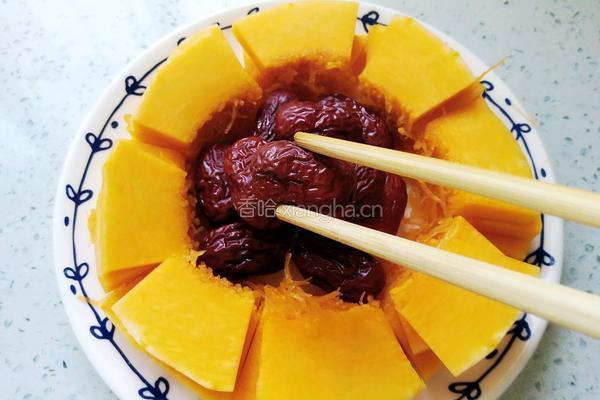 南瓜蒸红枣的做法图解6