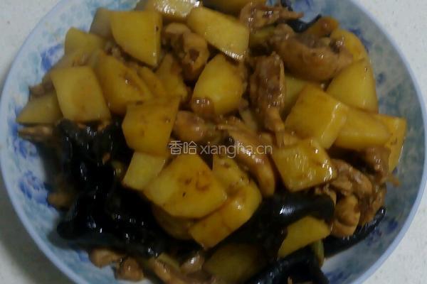 木耳土豆炒鸡的做法图解7