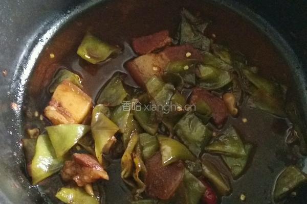 油豆角炖五花肉的做法图解4