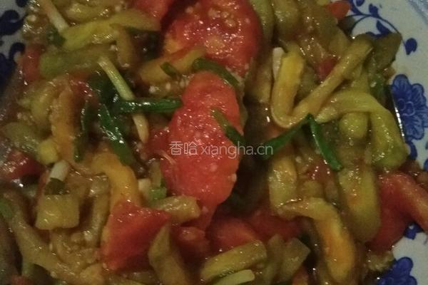 西红柿炒茄条的做法图解5
