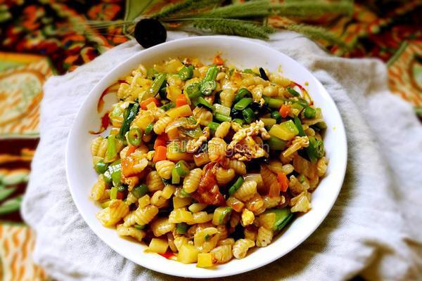 素炒麻食的做法图解9