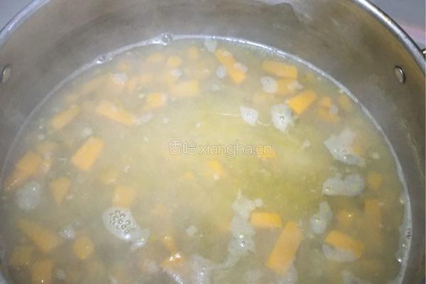 南瓜绿豆汤的做法图解3