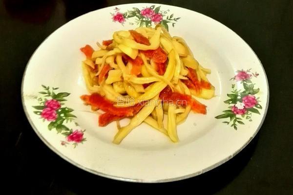 杏鲍菇炒腊肠的做法图解7