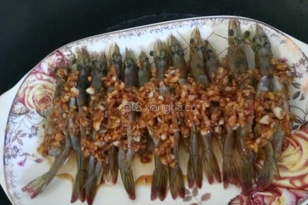 清蒸蒜蓉虾的做法图解4