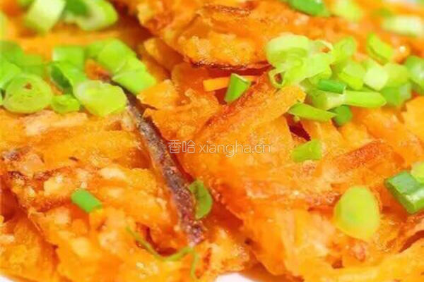 看图就想吃的「香煎小葱南瓜饼」的做法图解8