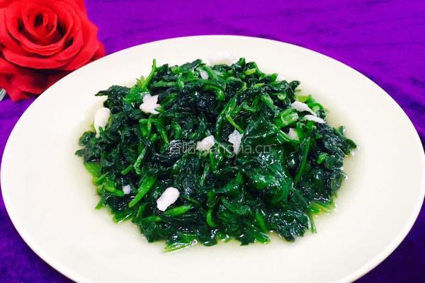 炒菠菜的做法图解8
