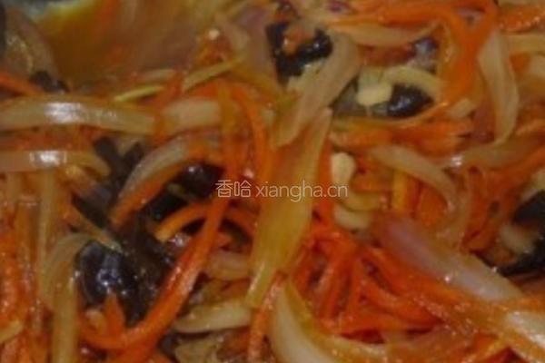 肉炒三丝的做法图解7