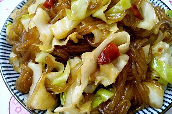 卷心菜炒粉丝的做法图解13