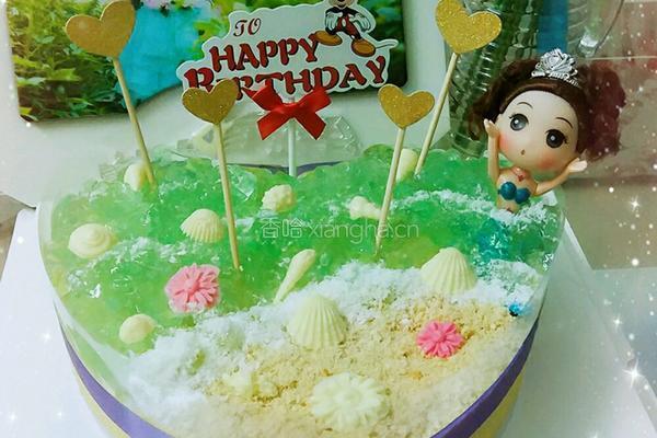 海洋芒果慕斯蛋糕（10寸）的做法图解18