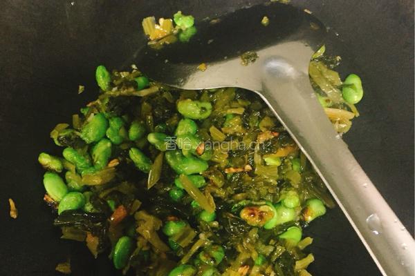雪菜毛豆子的做法图解4
