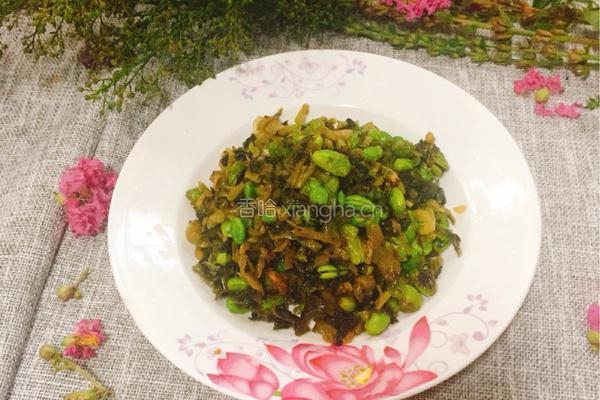 雪菜毛豆子的做法图解6