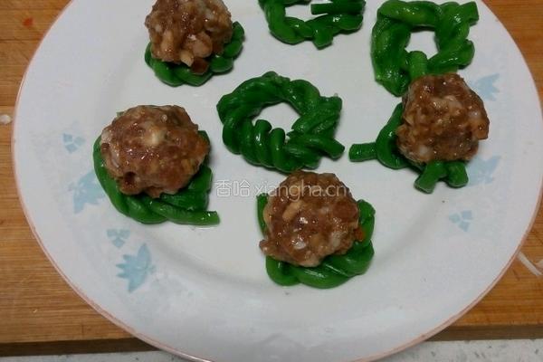 豆角花环肉丸的做法图解5