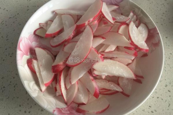 水萝卜炒肉的做法图解2