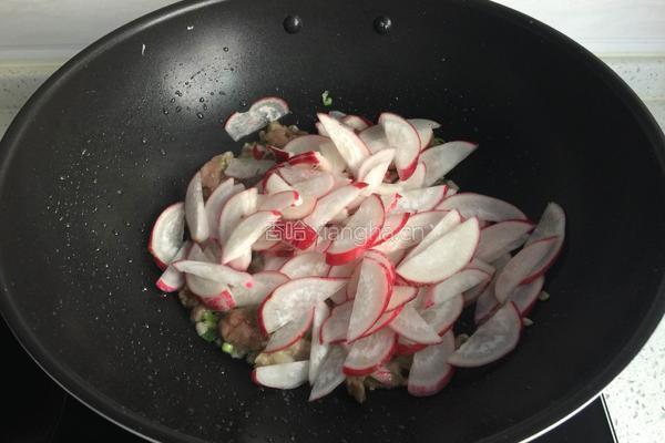 水萝卜炒肉的做法图解6