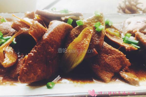 面酱爆猪肝的做法图解13