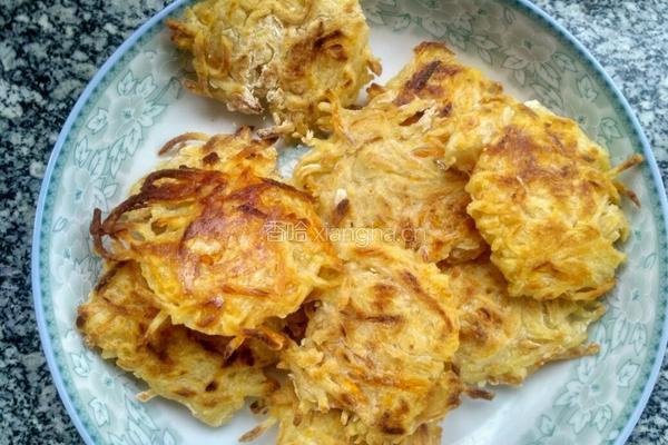 土豆胡萝卜丝饼的做法图解11