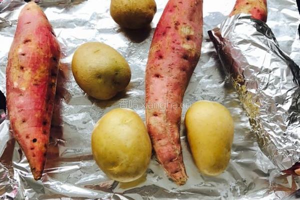 烤红薯和土豆的做法图解3