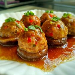 藕丁鲜肉酿香菇的做法[图]