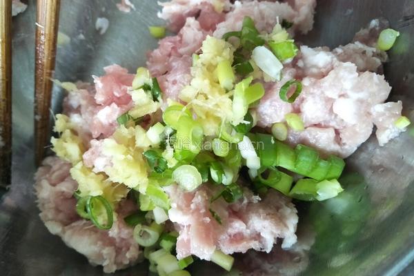 猪肉包菜馅包子的做法图解6