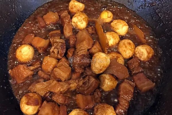 虎皮蛋红烧肉的做法图解8