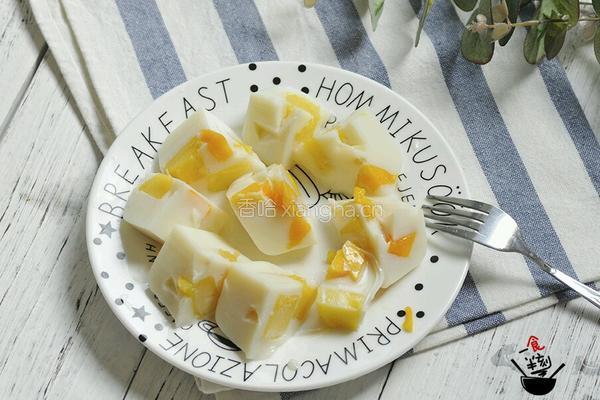 芒果椰奶冻‖一食半刻的做法图解5