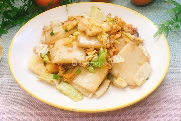 鸡蛋包菜炒年糕的做法图解6