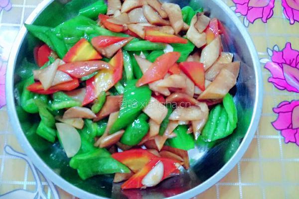青椒炒杏鲍菇的做法图解9