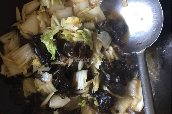 醋溜白菜木耳的做法图解7