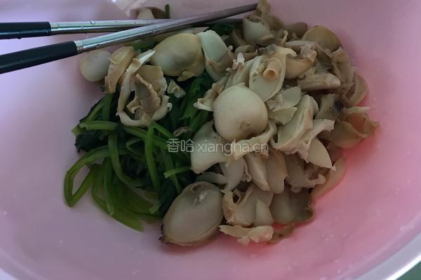 海螺拌菠菜的做法图解4