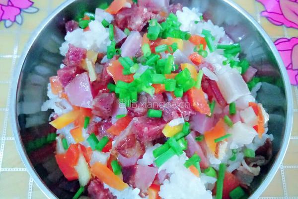 电饭煲腊肉饭的做法图解9