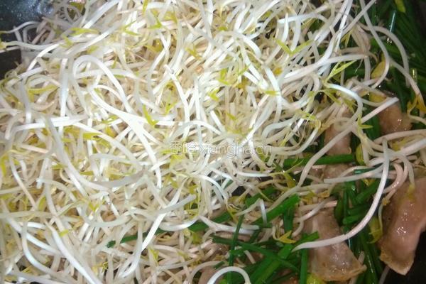 蒜香韭菜花炒豆芽的做法图解4