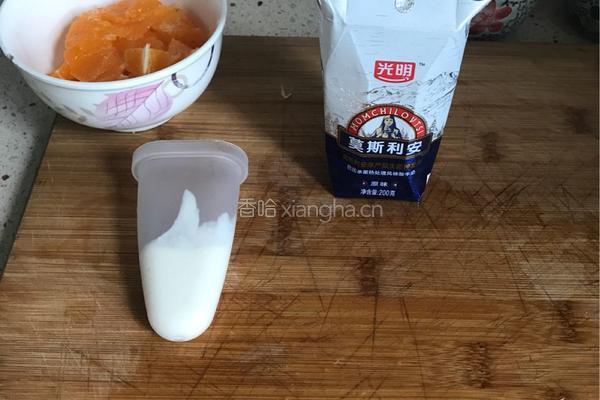 橘子酸奶棒冰的做法图解3