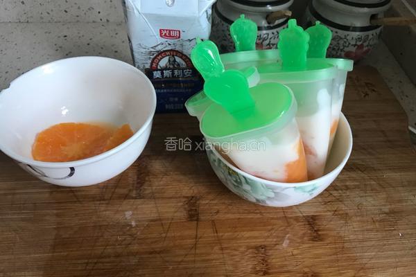 橘子酸奶棒冰的做法图解4