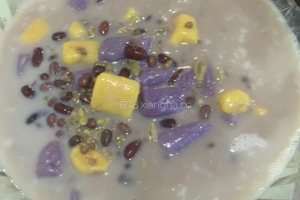 南瓜紫薯芋圆甜品的做法图解11