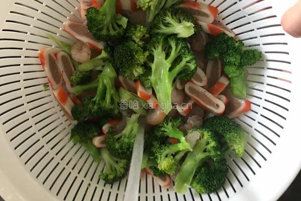 虾仁西兰花的做法图解4