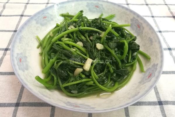 蒜蓉炒番薯叶的做法图解5