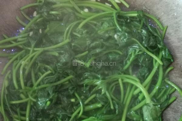 蒜蓉炒番薯叶的做法图解4
