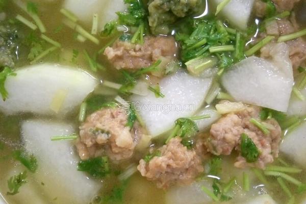 双色丸子冬瓜汤的做法图解4
