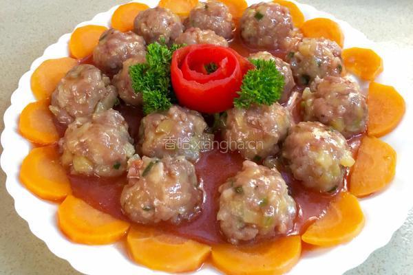 蒸酿土豆肉丸的做法图解1